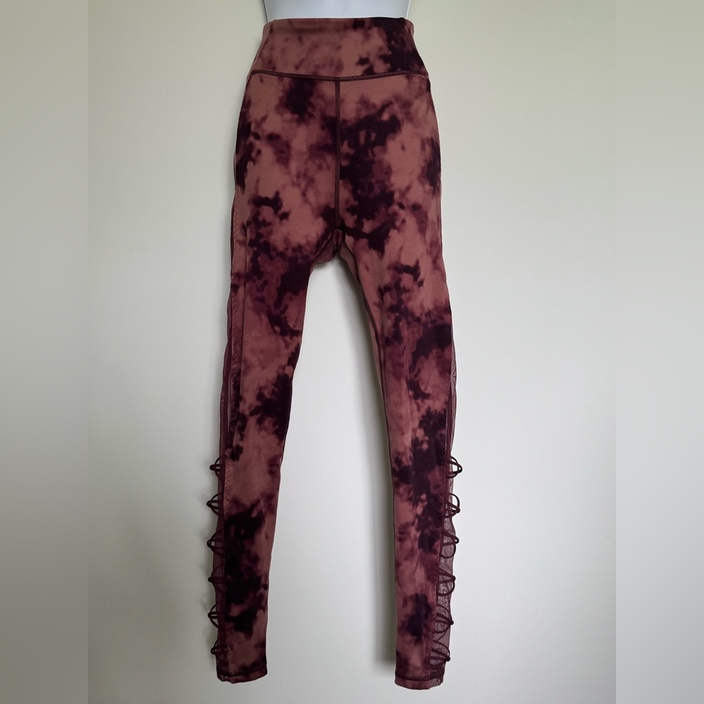 Victoria's Secret Brown Leggings with Lace-Up Detail